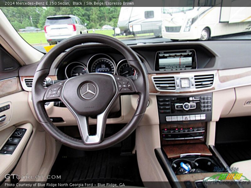 Black / Silk Beige/Espresso Brown 2014 Mercedes-Benz E 350 Sedan