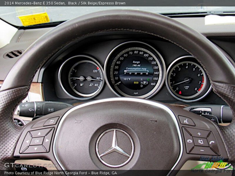 Black / Silk Beige/Espresso Brown 2014 Mercedes-Benz E 350 Sedan