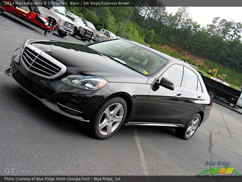 Black / Silk Beige/Espresso Brown 2014 Mercedes-Benz E 350 Sedan