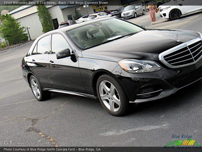 Black / Silk Beige/Espresso Brown 2014 Mercedes-Benz E 350 Sedan