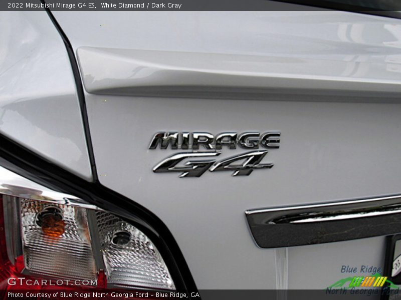 White Diamond / Dark Gray 2022 Mitsubishi Mirage G4 ES