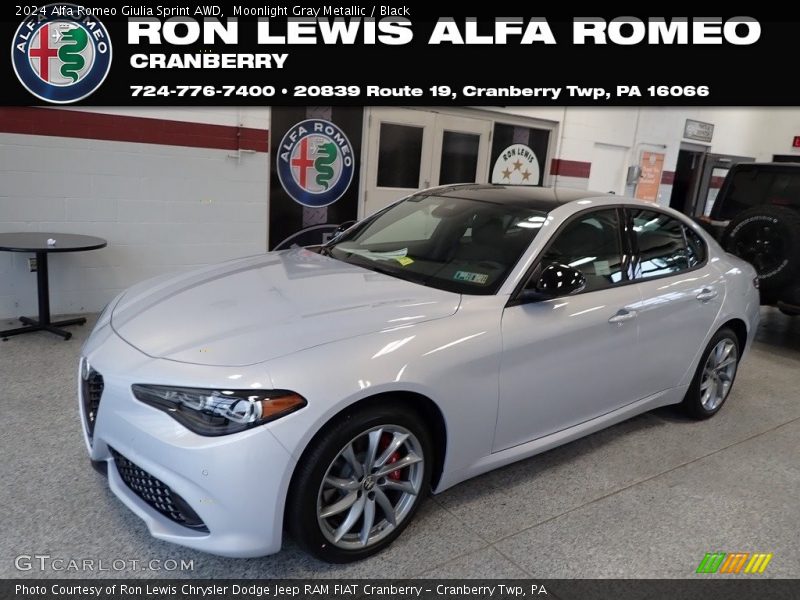 Moonlight Gray Metallic / Black 2024 Alfa Romeo Giulia Sprint AWD