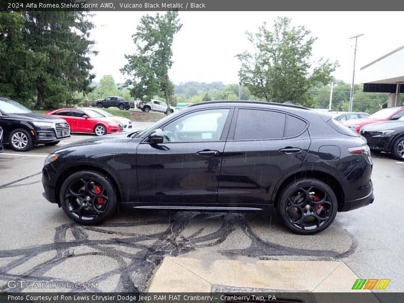 Vulcano Black Metallic / Black 2024 Alfa Romeo Stelvio Sprint AWD