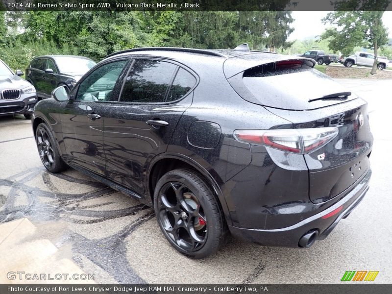 Vulcano Black Metallic / Black 2024 Alfa Romeo Stelvio Sprint AWD