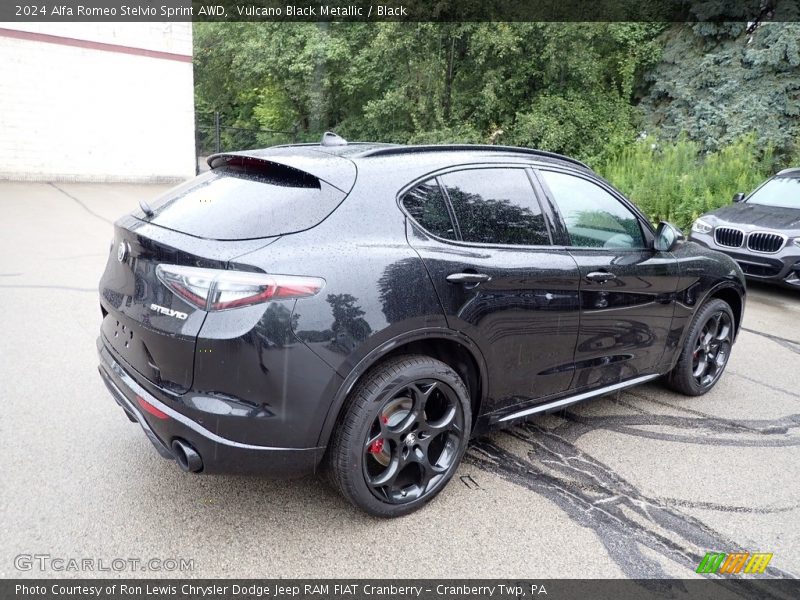 Vulcano Black Metallic / Black 2024 Alfa Romeo Stelvio Sprint AWD