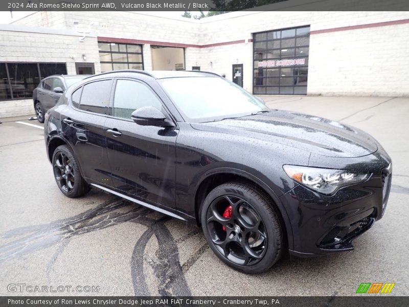 Vulcano Black Metallic / Black 2024 Alfa Romeo Stelvio Sprint AWD