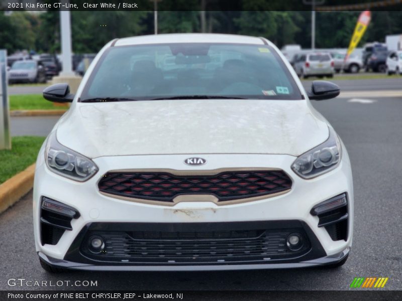 Clear White / Black 2021 Kia Forte GT-Line