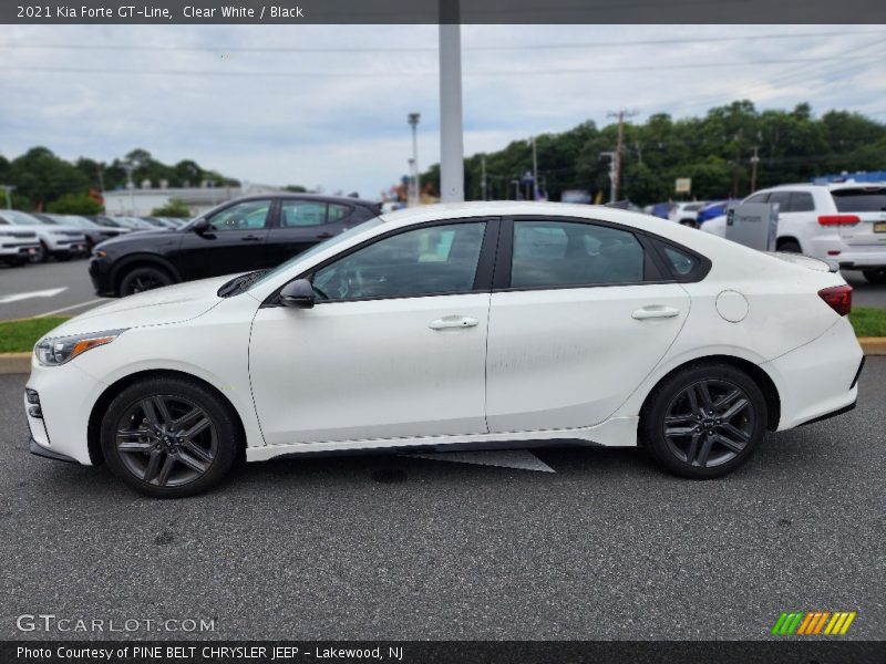 Clear White / Black 2021 Kia Forte GT-Line