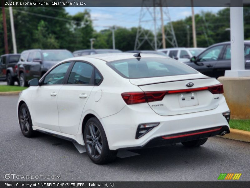 Clear White / Black 2021 Kia Forte GT-Line