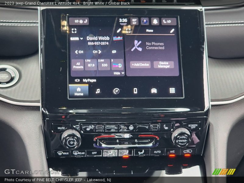 Bright White / Global Black 2023 Jeep Grand Cherokee L Altitude 4x4