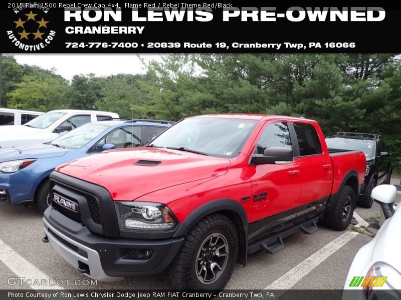 Flame Red / Rebel Theme Red/Black 2015 Ram 1500 Rebel Crew Cab 4x4