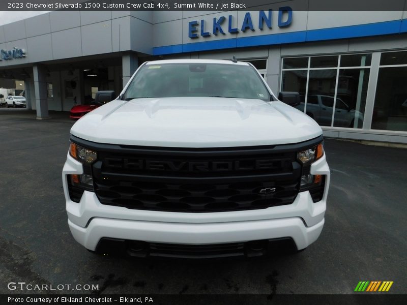 Summit White / Jet Black 2023 Chevrolet Silverado 1500 Custom Crew Cab 4x4