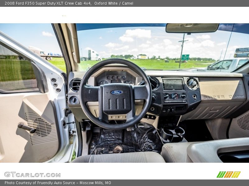 Oxford White / Camel 2008 Ford F350 Super Duty XLT Crew Cab 4x4