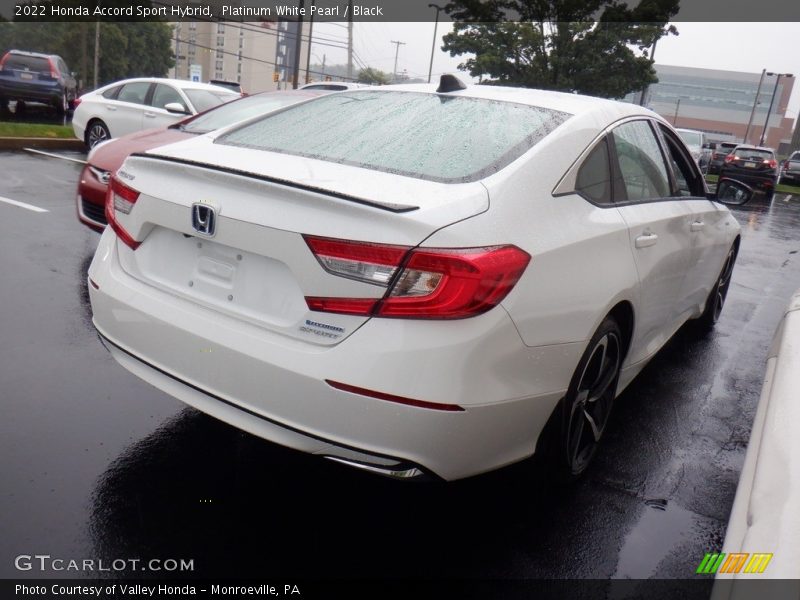 Platinum White Pearl / Black 2022 Honda Accord Sport Hybrid