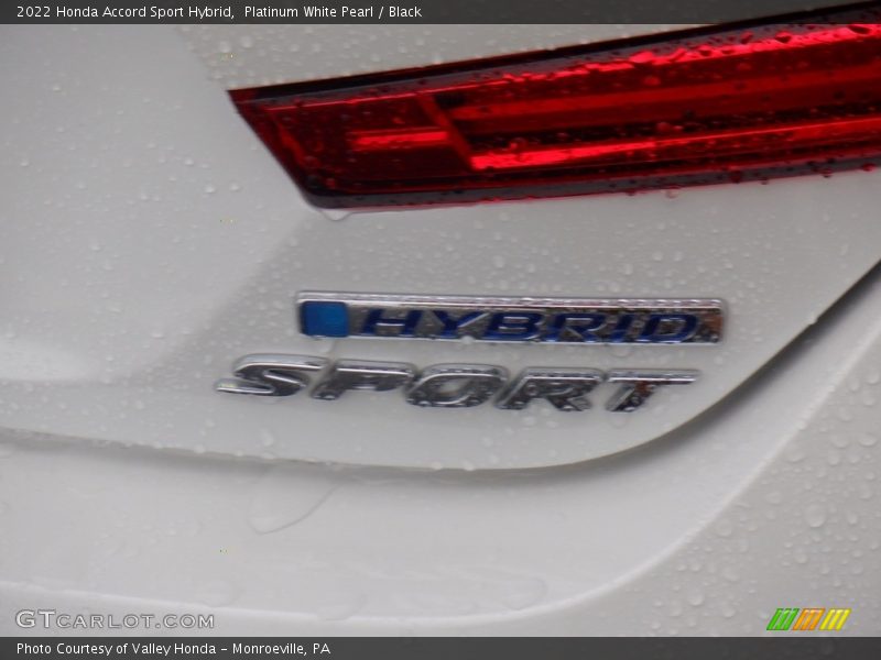 Platinum White Pearl / Black 2022 Honda Accord Sport Hybrid