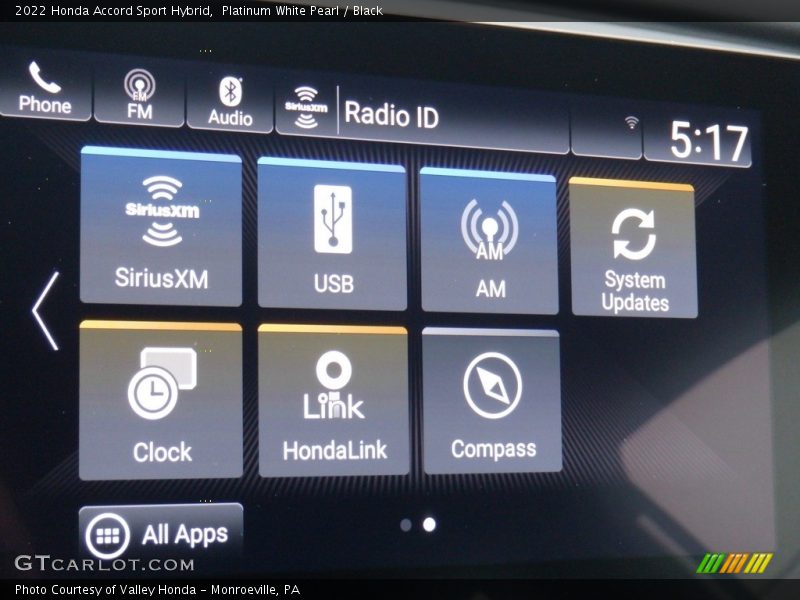 Platinum White Pearl / Black 2022 Honda Accord Sport Hybrid