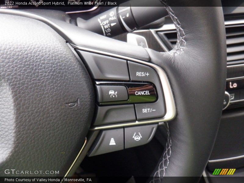Platinum White Pearl / Black 2022 Honda Accord Sport Hybrid