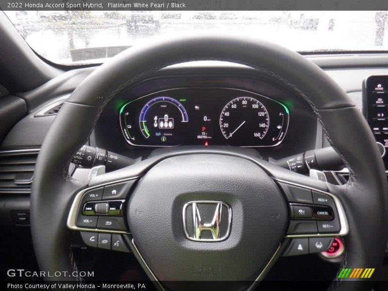 Platinum White Pearl / Black 2022 Honda Accord Sport Hybrid
