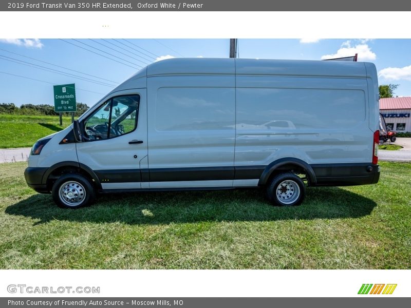 Oxford White / Pewter 2019 Ford Transit Van 350 HR Extended