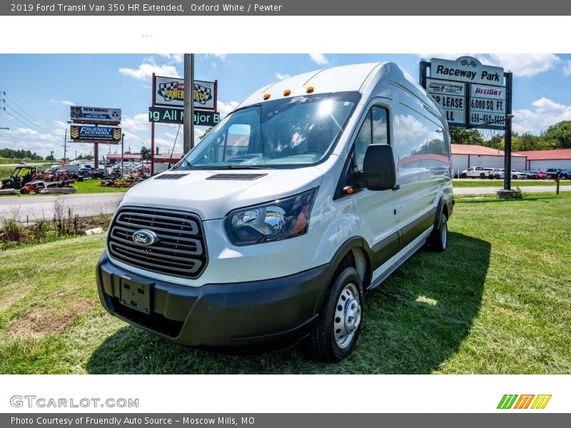 Oxford White / Pewter 2019 Ford Transit Van 350 HR Extended
