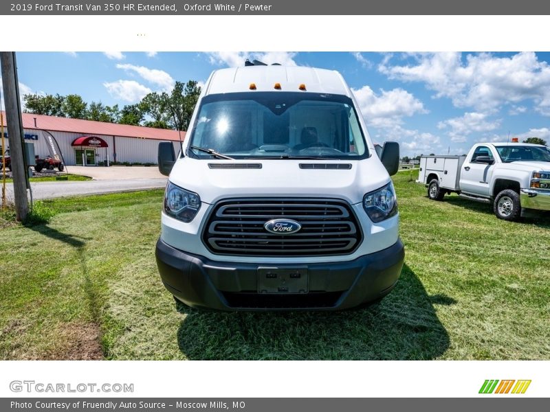 Oxford White / Pewter 2019 Ford Transit Van 350 HR Extended