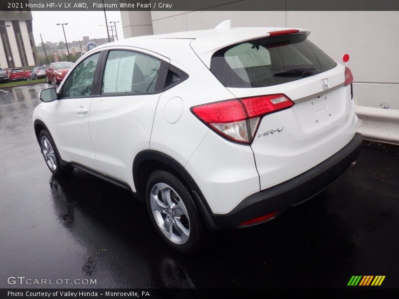 Platinum White Pearl / Gray 2021 Honda HR-V LX AWD