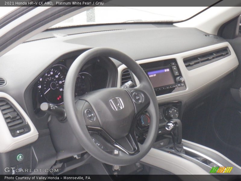 Platinum White Pearl / Gray 2021 Honda HR-V LX AWD