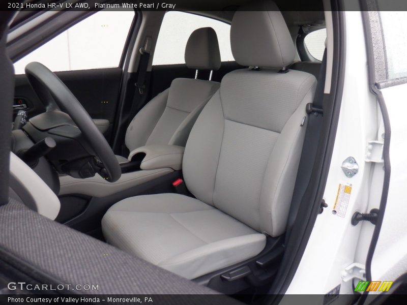 Platinum White Pearl / Gray 2021 Honda HR-V LX AWD