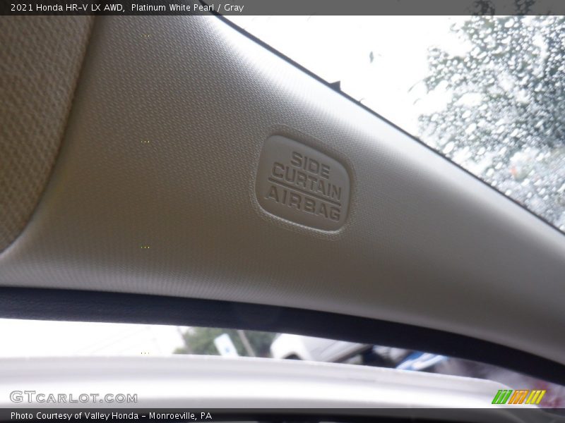 Platinum White Pearl / Gray 2021 Honda HR-V LX AWD