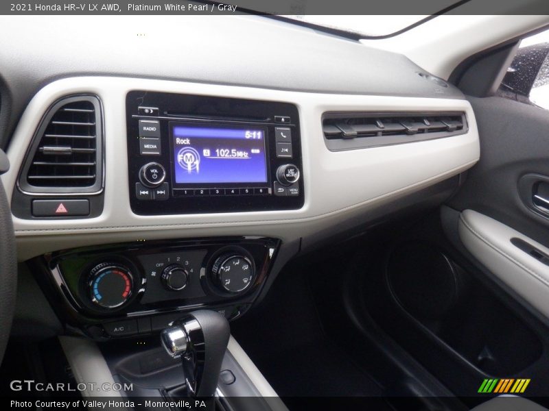 Platinum White Pearl / Gray 2021 Honda HR-V LX AWD