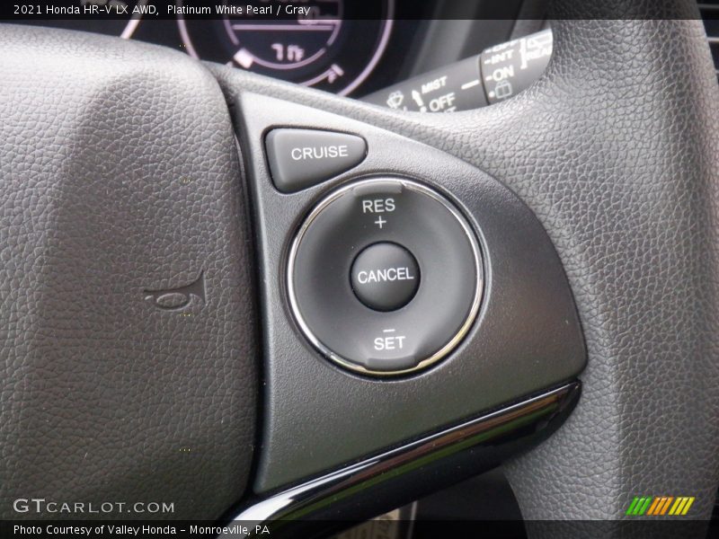 Platinum White Pearl / Gray 2021 Honda HR-V LX AWD