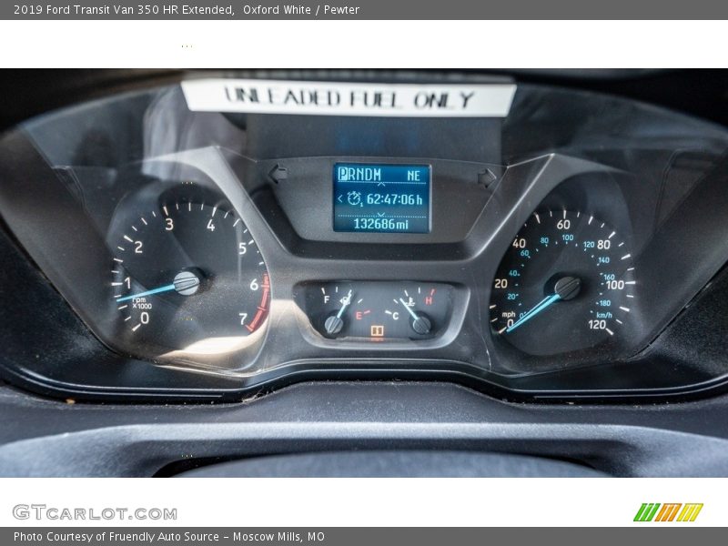 Oxford White / Pewter 2019 Ford Transit Van 350 HR Extended