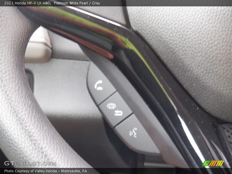 Platinum White Pearl / Gray 2021 Honda HR-V LX AWD