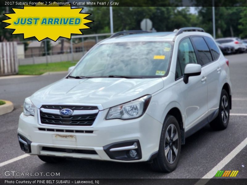 Crystal White Pearl / Gray 2017 Subaru Forester 2.5i Premium