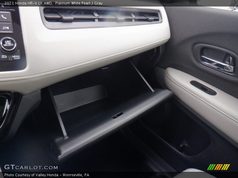 Platinum White Pearl / Gray 2021 Honda HR-V LX AWD