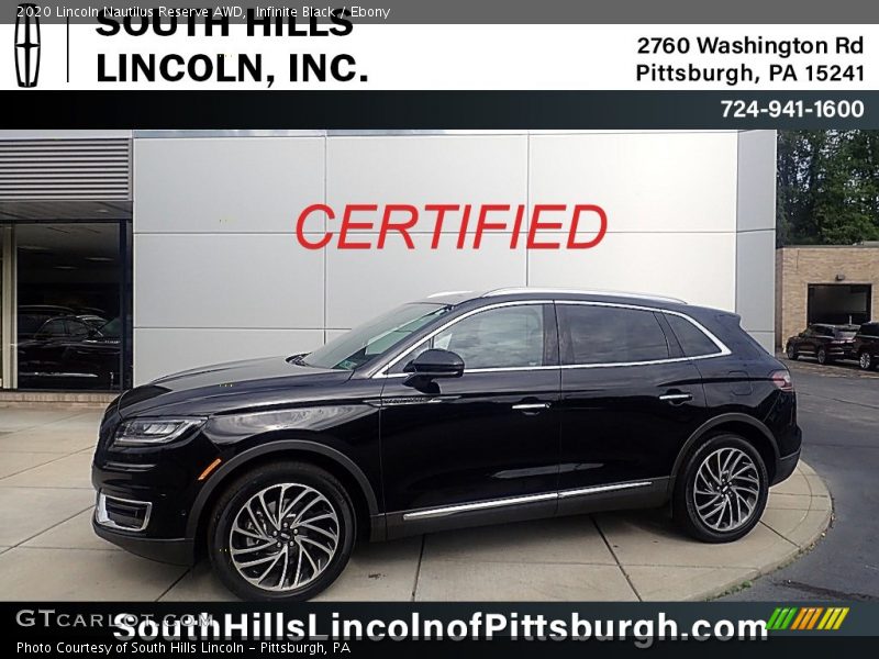 Infinite Black / Ebony 2020 Lincoln Nautilus Reserve AWD