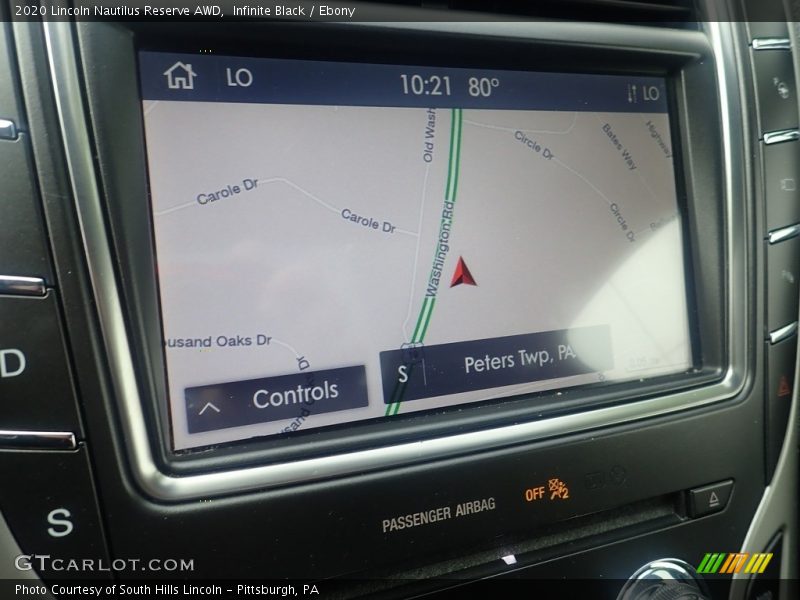 Navigation of 2020 Nautilus Reserve AWD