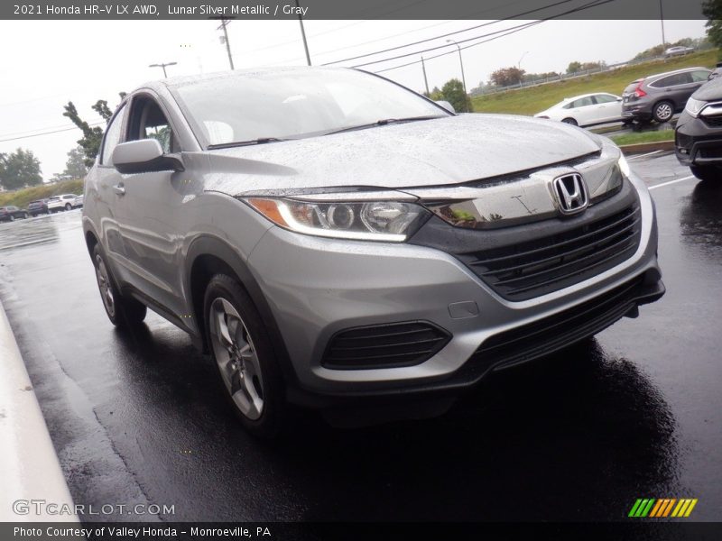 Lunar Silver Metallic / Gray 2021 Honda HR-V LX AWD