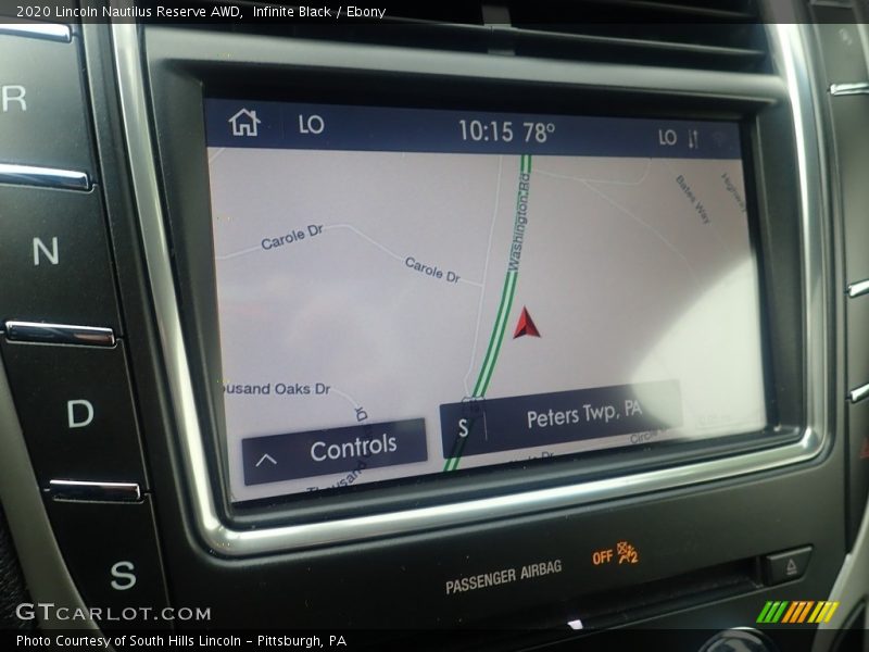 Navigation of 2020 Nautilus Reserve AWD