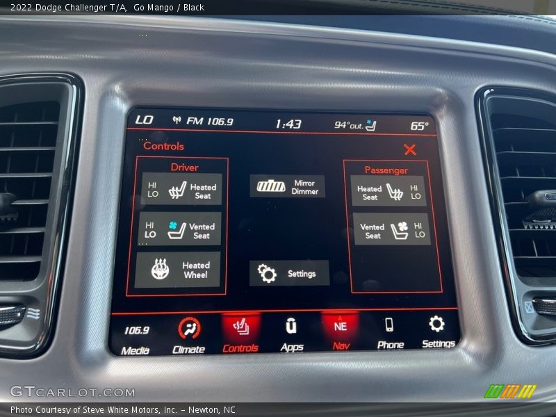 Controls of 2022 Challenger T/A