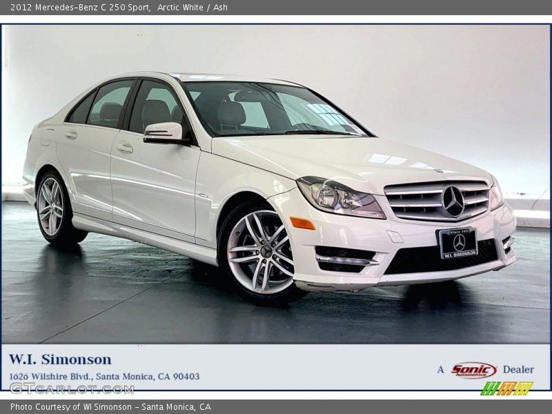 Arctic White / Ash 2012 Mercedes-Benz C 250 Sport