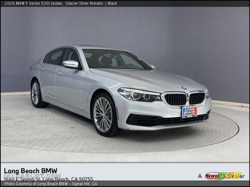 Glacier Silver Metallic / Black 2020 BMW 5 Series 530i Sedan