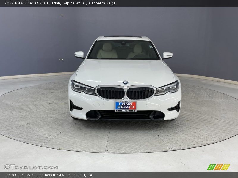 Alpine White / Canberra Beige 2022 BMW 3 Series 330e Sedan