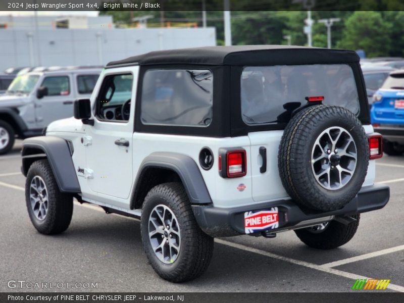 Bright White / Black 2024 Jeep Wrangler Sport 4x4