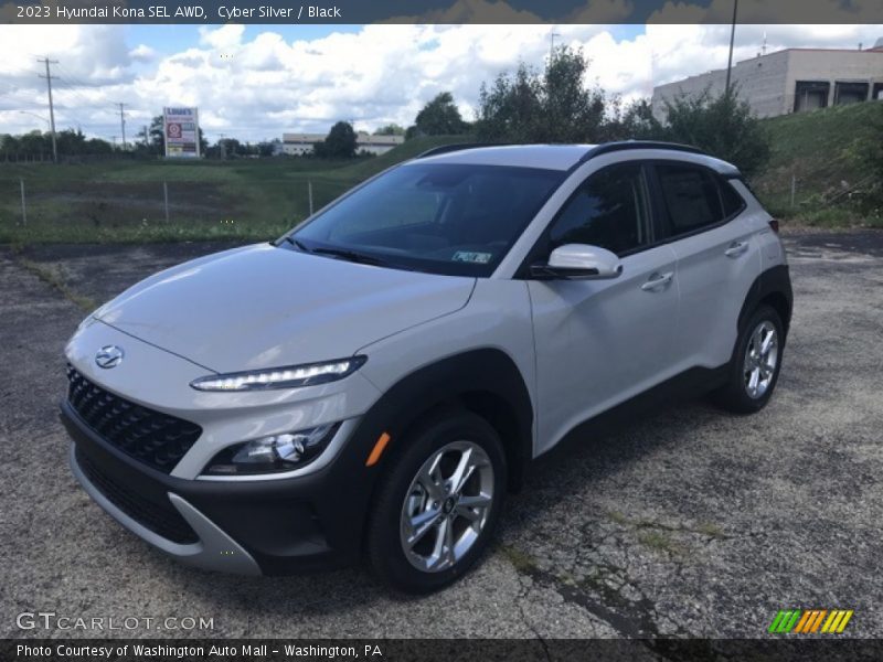 Cyber Silver / Black 2023 Hyundai Kona SEL AWD