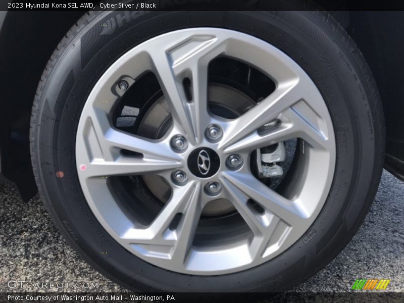 Cyber Silver / Black 2023 Hyundai Kona SEL AWD
