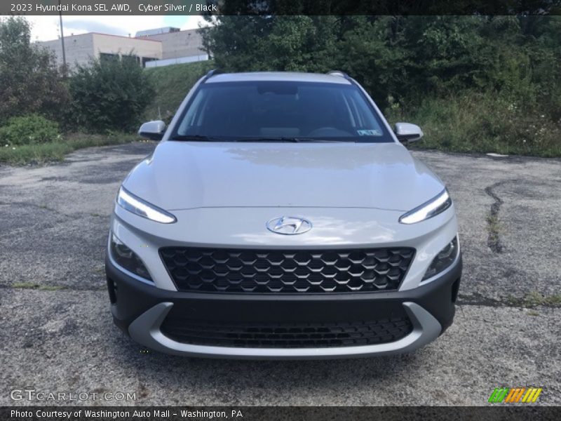 Cyber Silver / Black 2023 Hyundai Kona SEL AWD