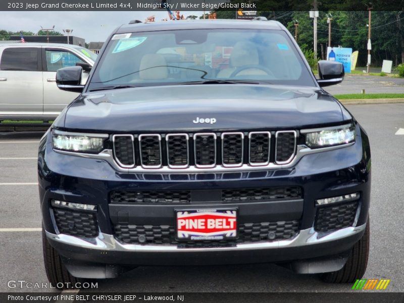 Midnight Sky / Wicker Beige/Global Black 2023 Jeep Grand Cherokee L Limited 4x4