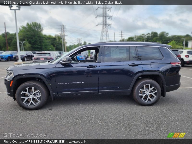 Midnight Sky / Wicker Beige/Global Black 2023 Jeep Grand Cherokee L Limited 4x4