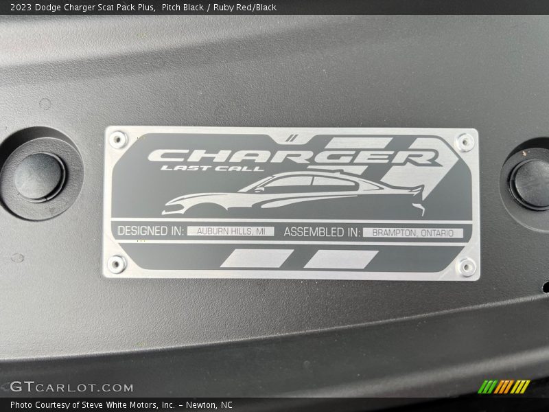 Pitch Black / Ruby Red/Black 2023 Dodge Charger Scat Pack Plus